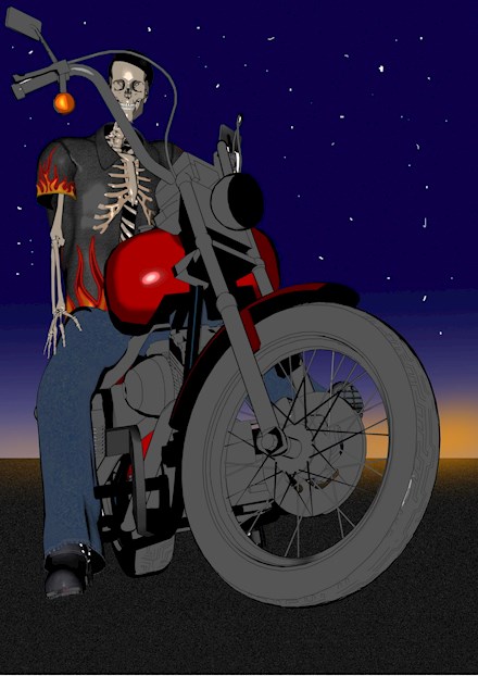 Skeleton Biker